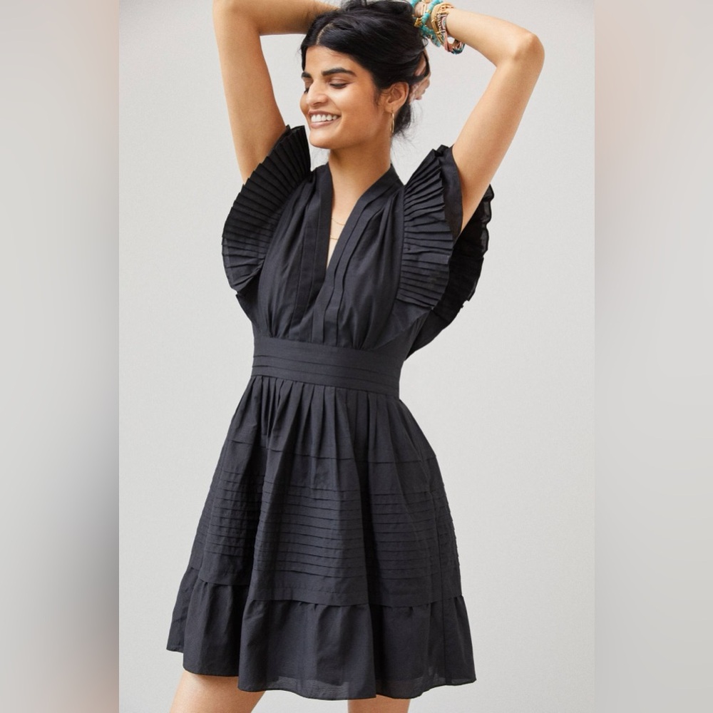 Magali Pascal Ruffled Mini Dress by Anthropologie Sz XS